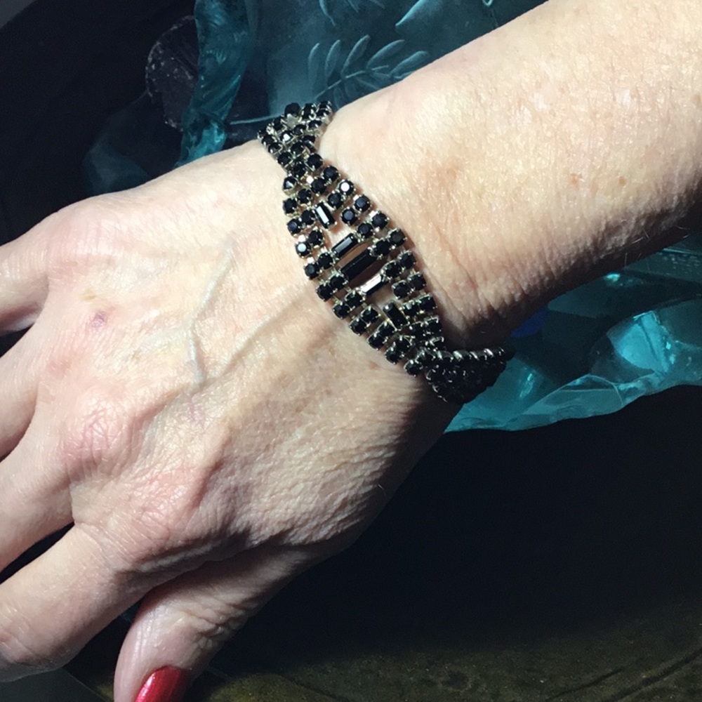 Stunning black crystal bracelet